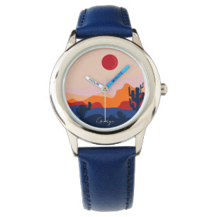 Cactus sunset Design personligs killes vaktar Armbandsur