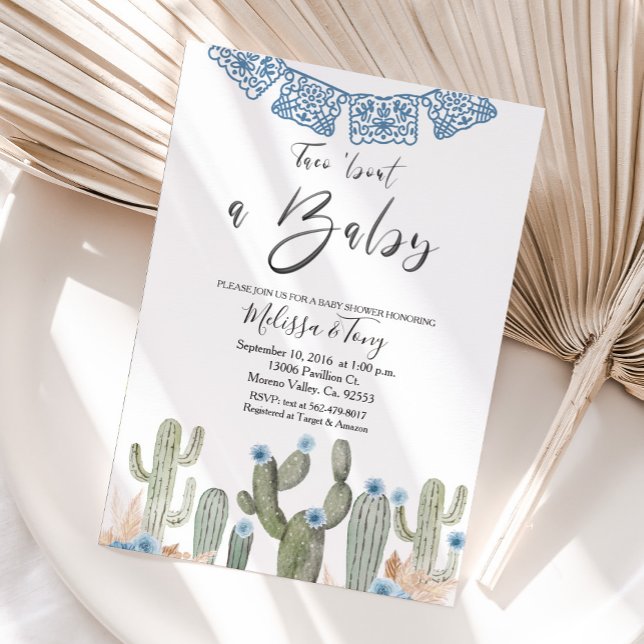 Cactus Taco 'bout BABY Pojke Förfest Inbjudan (Skapare uppladdad)