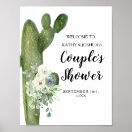 Cactus Taco 'bout Love Par Shower Välkomstskylt Poster