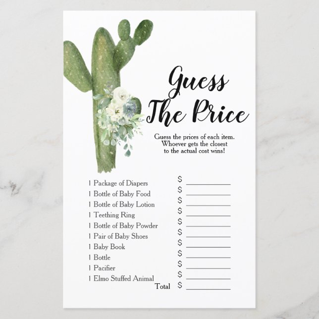 Cactus Taco om Kärlek Gissa prist spel (Framsida)