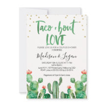 Cactus Taco om Kärlek Par Shower-inbjudan