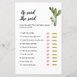 Cactus Taco om Kärlek sa att hon sa "Game