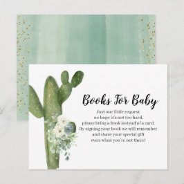 Cactus Taco om kärlek White Flowers Bokar för baby Inbjudan Vykort