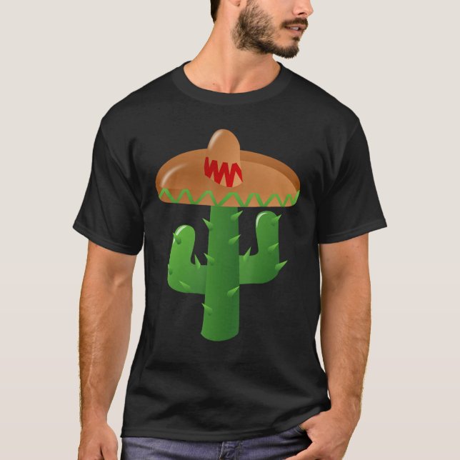 CACTUS TEE CACTUS WEARING A SOMBRERO WESTERN CACTI (Framsida)