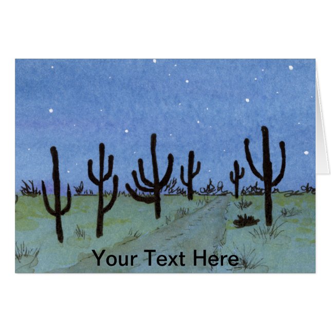 Cactus Trail Hälsningskort (Framsidan Horizontal)