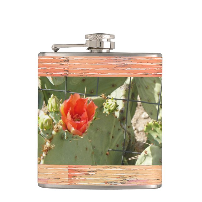 Cactus Tuff och Vackert inslagna kolv Fickplunta (Framsidan)