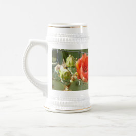 Cactus Tuff och Vackvit stein med guld trim Sejdel