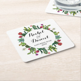 Cactus Underlägg Bröllopsfest Cacti Fiesta