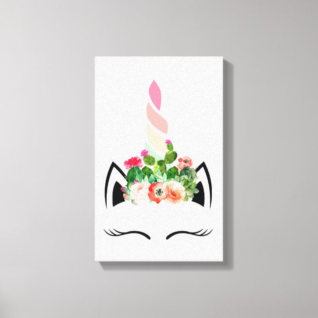 Cactus Unicorn Canvas (Framsida)