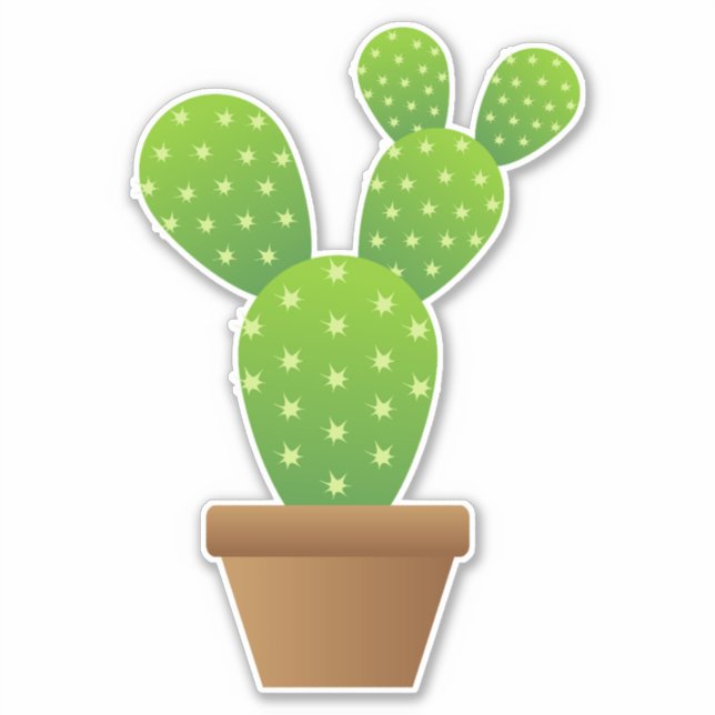 cactus växt klistermärken (Framsida)