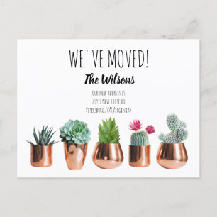 Cactus Vi har flyttat New Home Flytta annons Helg Vykort