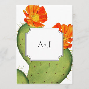 Cactus vigselkort inbjudningar