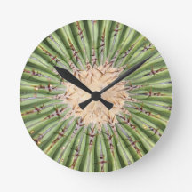 Cactus Wall Clock, 8-tums rund akryl