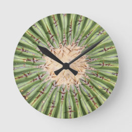 Cactus Wall Clock, 8-tums rund akryl Rund Klocka