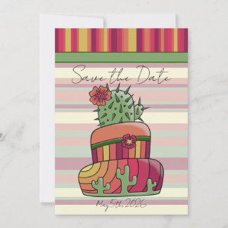 Cactus Wedding Cake "Save the Date" Inbjudningar
