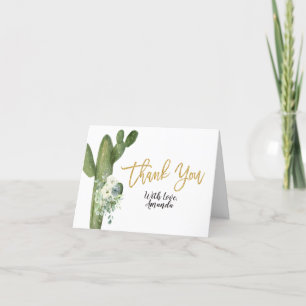 Cactus White Blommigt Möhippa Tack - ditt kort