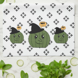Cactus Witch "Not a Kramare" Halloween Kökshandduk