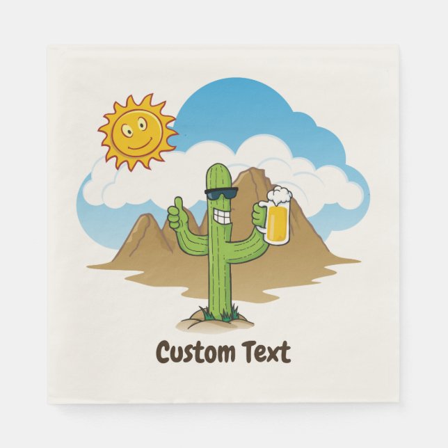 Cactus with Beer Pappersservett (Framsidan)