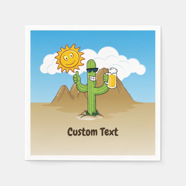 Cactus with Beer Pappersservett (Framsidan)