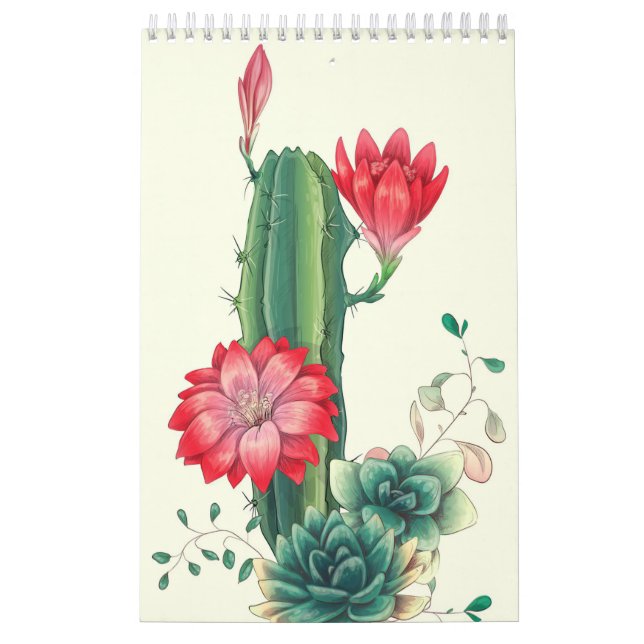 Cactus with Flowers Kalender (Omslag)
