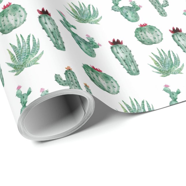 Cactus Wrapping Papper Presentpapper (Rullad Hörn)