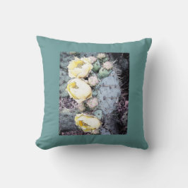 Cactusblommor Digital konst Fyrkantig kudde