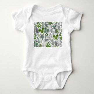 Cactuses Watercolor Hand Painting Mönster T Shirt