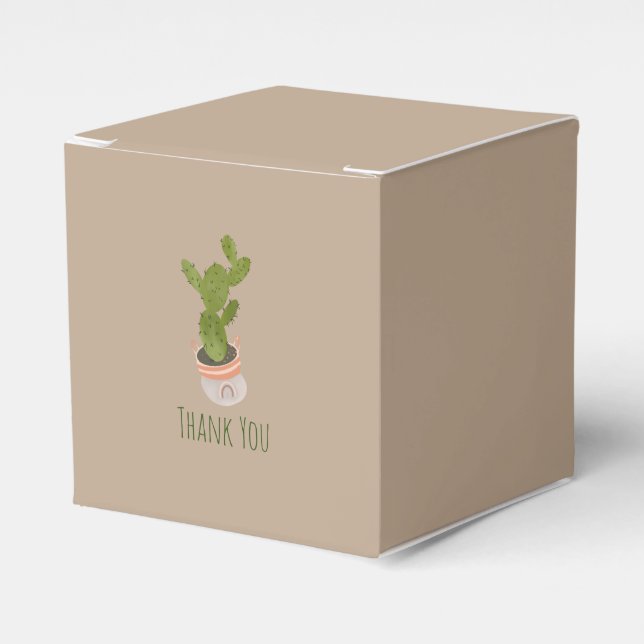 Cactusväxt regnbågskorg Handritad   Presentaskar (Framsidan Sidan)