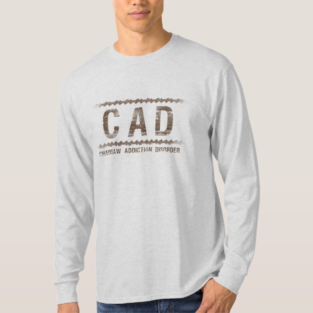 CAD - Chainsawböjelseoordning T Shirt (Framsida)