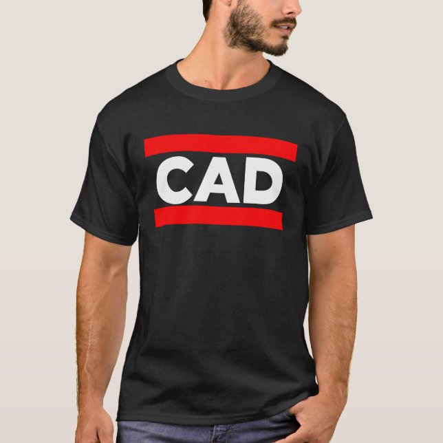 CAD-dator med stöd T Shirt (Framsida)
