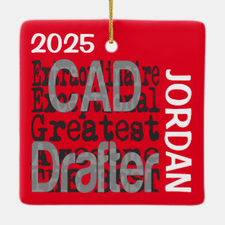 CAD Drafter Extraordinaire-ANPASSNINGSBAR Julgransprydnad Keramik