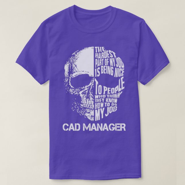 Cad Manager T Shirt (Design framsida)