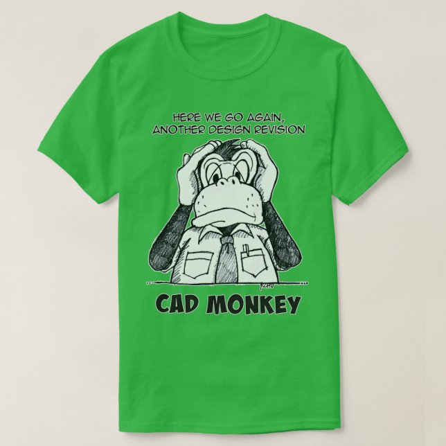 Cad Monkey Hear No Evil T Shirt (Design framsida)