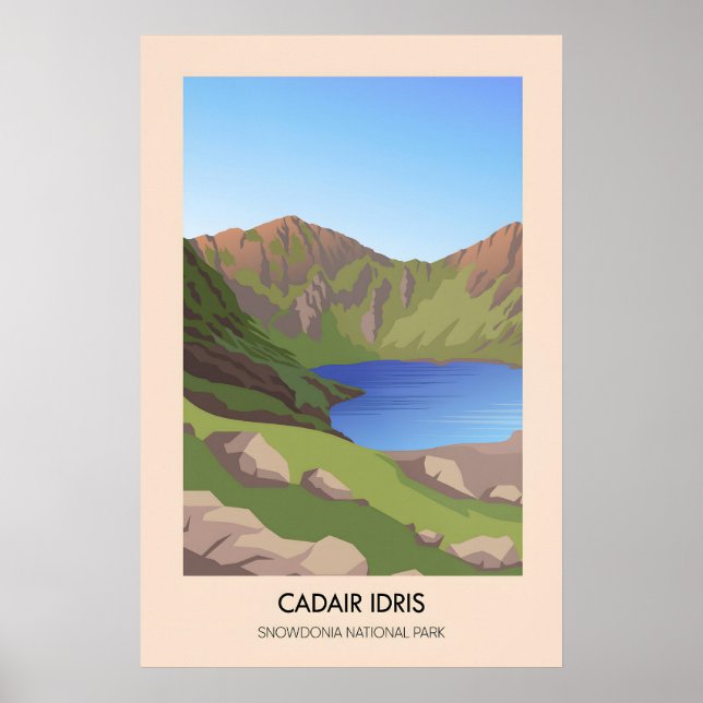 Cadair Idris Snowdonia Resor Affisch (Framsidan)