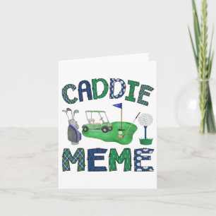 Caddie Meme Hål på en födelsedag Golf Älskare Part Kort