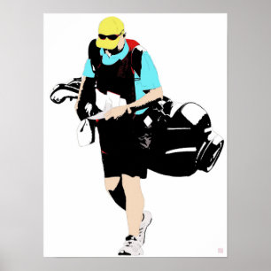 Caddie - Original Golf Art-utskrift Poster