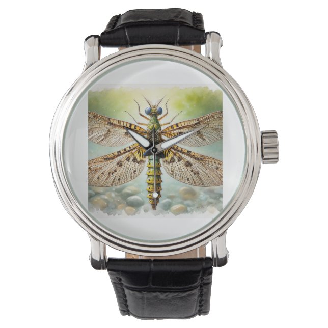 Caddisfly 241024IREF225 - Watercolor Armbandsur (Framsida)