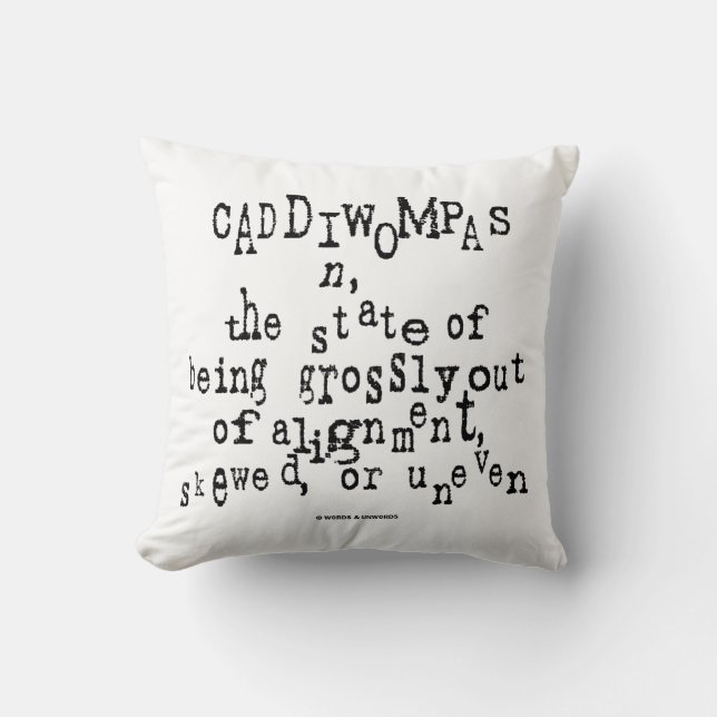 CaddiWomen pas Noun Definition Skeged Humor Kudde (Framsida)