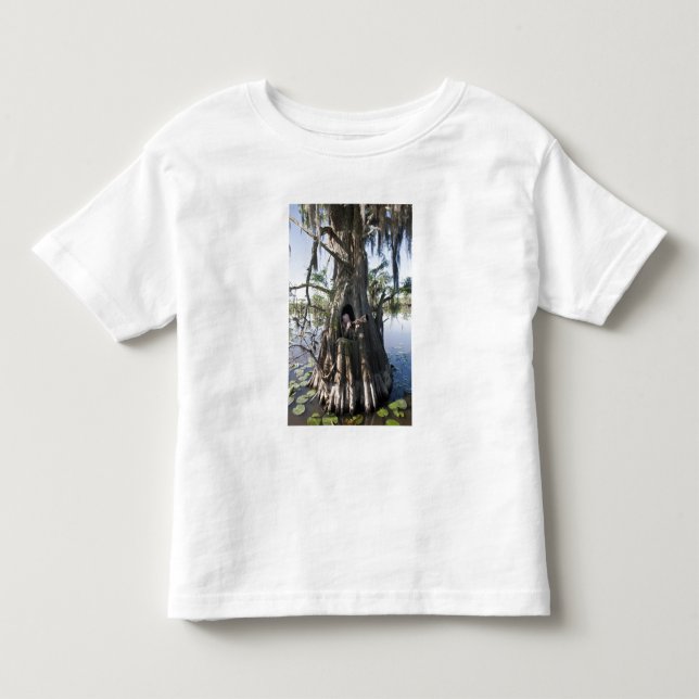 Caddo Lake, jaktblind Tee Shirt (Framsida)
