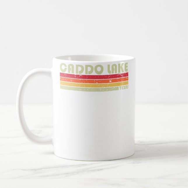 Caddo Lake Texas Rolig Fiske Camping Sommar Kaffemugg (Vänster)