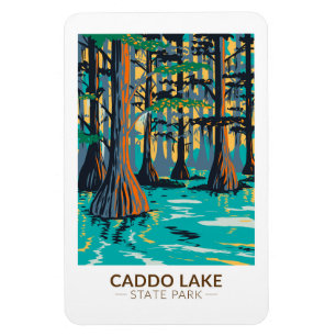 Caddo Sjö State Park Texas Vintage Magnet