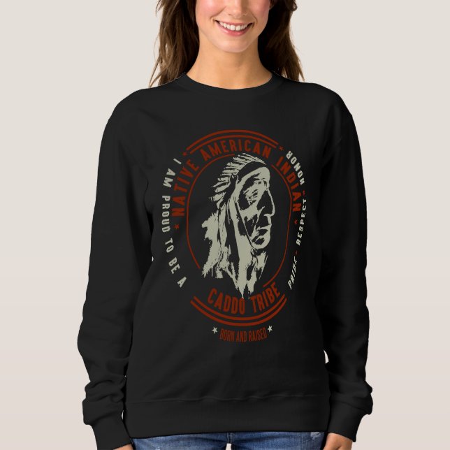 Caddo Tribe Native Indian Proud Respect C T Shirt (Framsida)