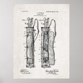 Caddy Bag Patent Print Poster