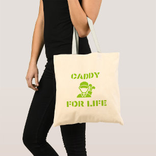 Caddy For Life Grönt Golfer Tote Bag Tygkasse