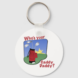 Caddy Pappa Golfer Gift Nyckelring