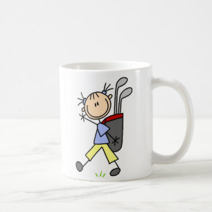 Caddyen som bär golfen, hänger lös muggen kaffemugg