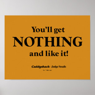 Caddyshack   Du får inget och gillar det! Poster