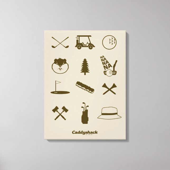 Caddyshack-ikoner Canvastryck (Framsida)
