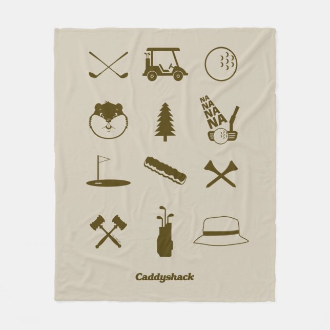 Caddyshack-ikoner Fleecefilt (Framsidan)