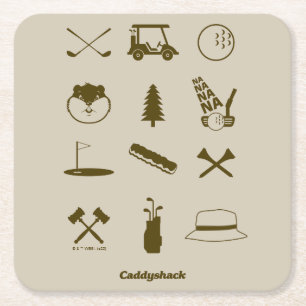 Caddyshack-ikoner Underlägg Papper Kvadrat